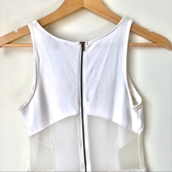 Express White Dress with Sheer Size 2 - Picture 6 of 9